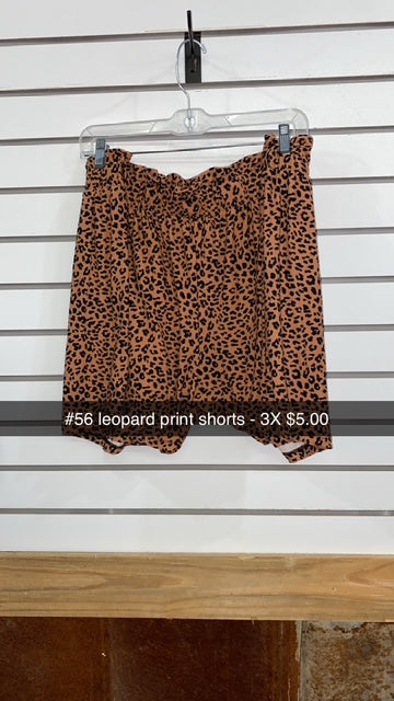 #56 3X Leopard Cloth Shorts