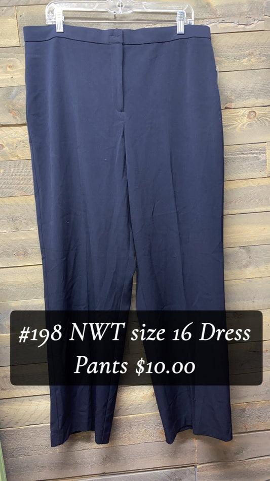#198 NWT SIZE 16 DRESS PANTS