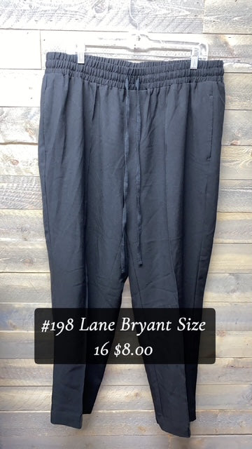 #198 1X BLACK LINEN PANTS