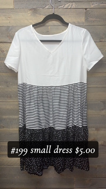 #199 SMALL THREE BLOCKED DRESS