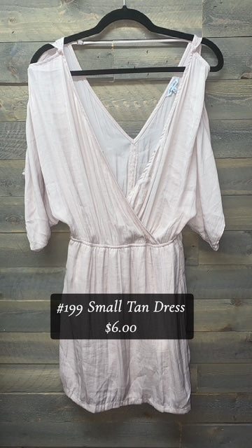 #199 SMALL TAN SILK DRESS