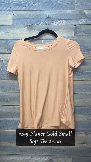 #199 PLANET GOLD SOFT TEE SMALL