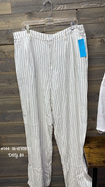 #144 SIZE 16 ANEW DAY STRIPPED PANTS