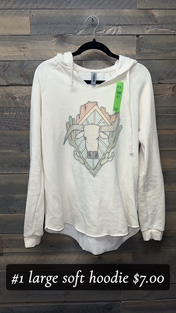 #1 LARGE WESTERN SOFT HOODIE