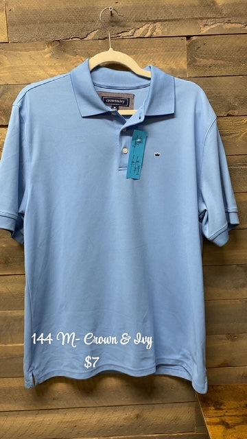 #144 BLUE CROWN & IVY POLO MEDIUM