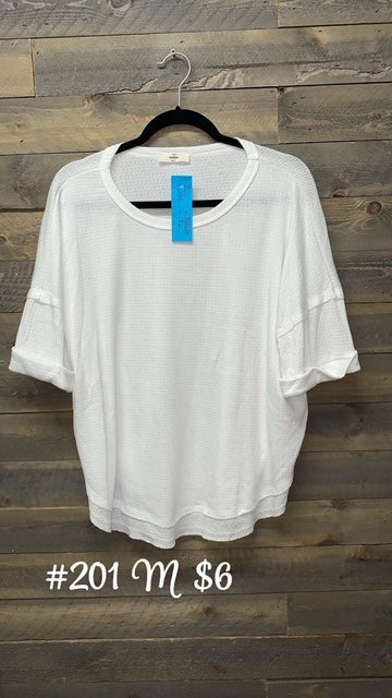 #201 MED WHITE ENTRO TEE