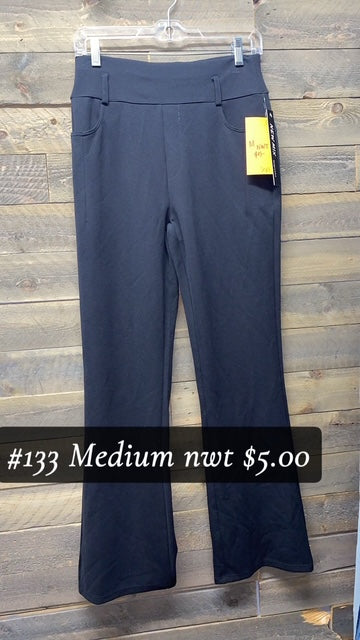#133 MEDIUM BLACK NWT DRESS PANTS