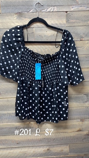 #201 LARGE POLKA DOT TOP