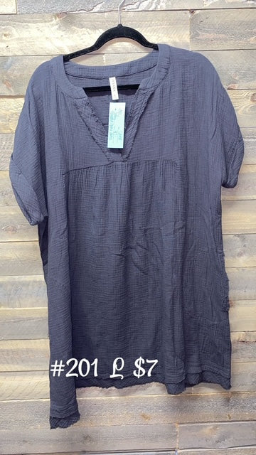 #201 LARGE GREY LINEN DRESS