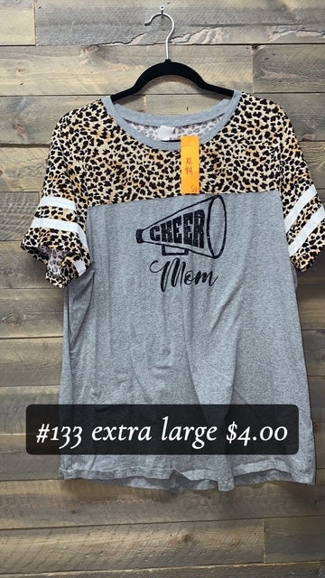#133 XL CHEER MOM TEE