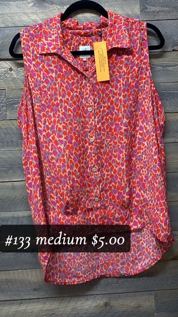 #133 MEDIUM RED/PURPLE DRESS TANK