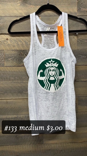 #133 MEDIUM STARBUCKS GYM TANK