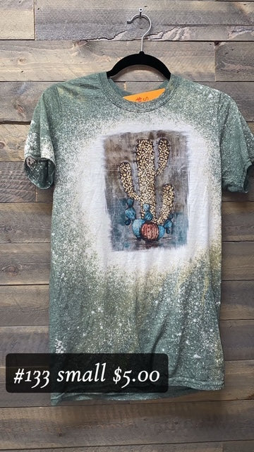 #133 SMALL BLEACHED CACTUS TEE