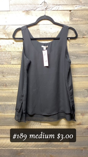 #189 MEDIUM BLACK TANK TOP