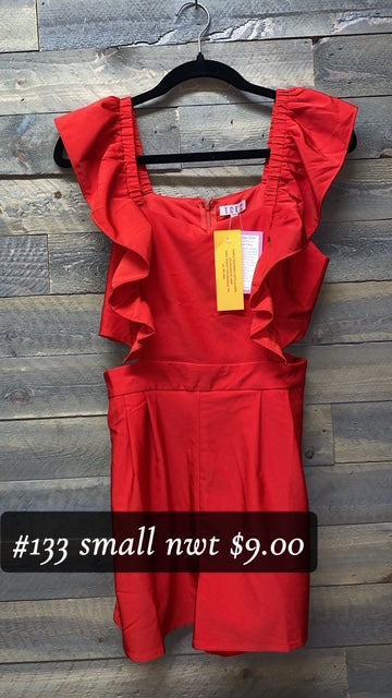 #133 SMALL RED ROMPER