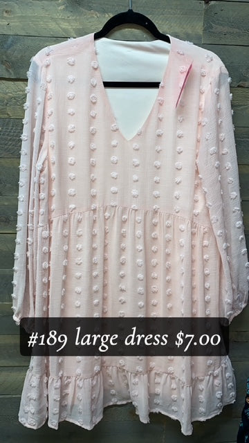 #189 LARGE PINK MINKI-DOT DRESS