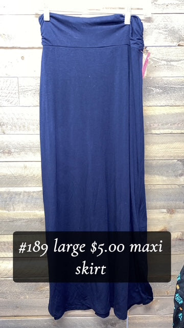 #189 LARGE NAVY MAXI SKIRT