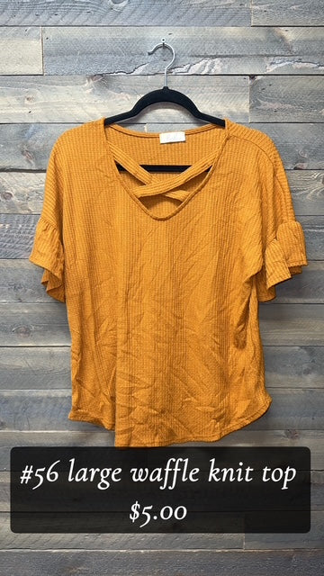 #56 LARGE WAFFLE KNIT TOP