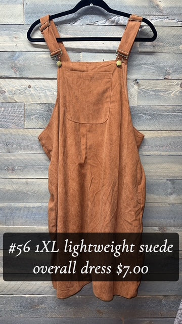 #56 1XL LIGHTWEIGHT SUEDE OVERALL DRESS