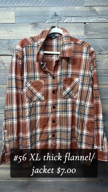 #56 XL THICK FLANNEL/JACKET