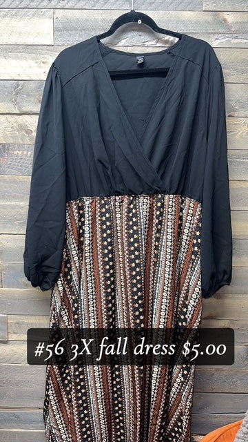 #56 3X/4X FALL DRESS