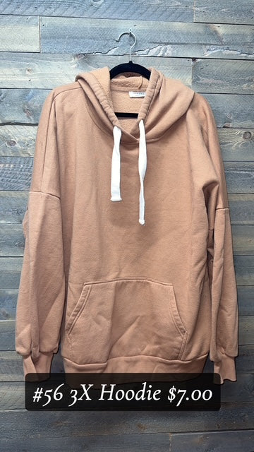 #56 3X BROWN ZENANA HOODIE