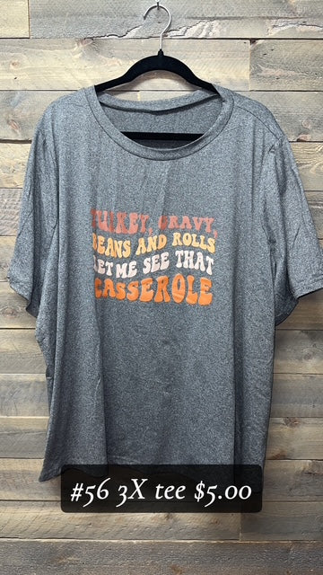 #56 3X THANKSGIVING GREY TEE