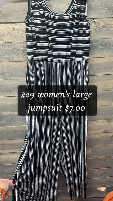 #29 LARGE STRIPPED JUMPSUIT