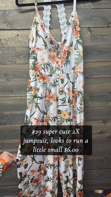 #29 2X TROPICAL JUMPSUIT