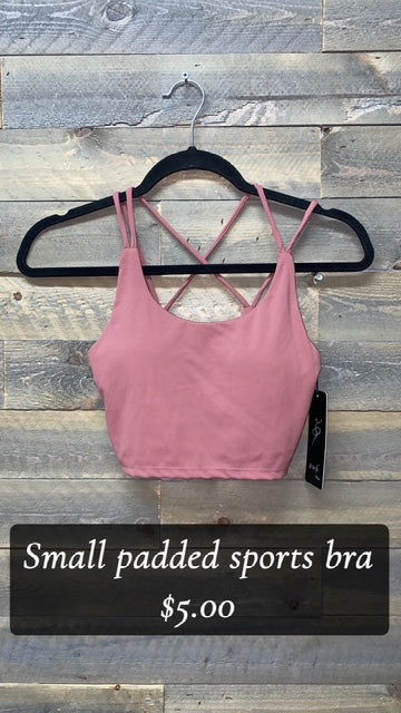 CLASSY CLOSET SMALL PADDED SPORTS BRA