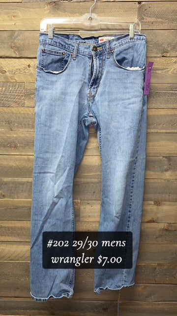 #202 Mens 29X30 Wranglers
