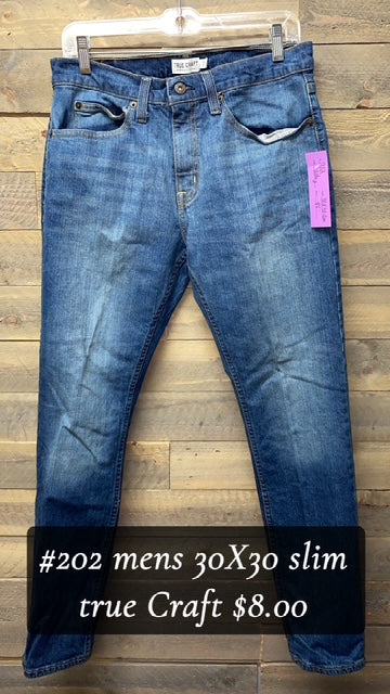 #202 True Craft 30X30 Slim dark wash