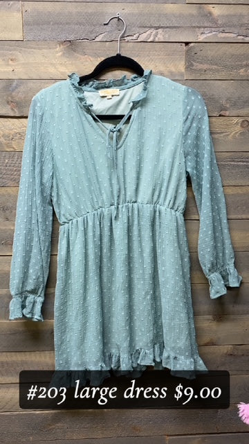 #203 Large Sage Green Dress