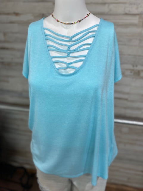 Sale Blue Criss Cross