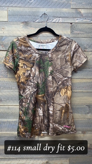 #114 SMALL DRY FIT CAMO TOP