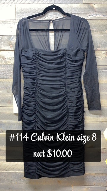 #114 CK BLACK NWT DRESS