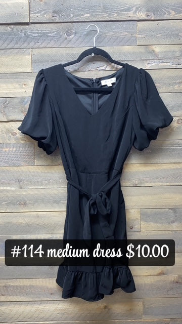 #114 MEDIUM SHE+SKY BLACK DRESS