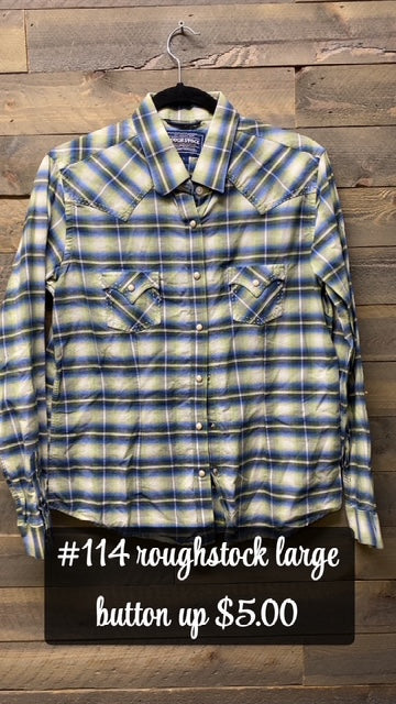 #114 LARGE ROUGHSTOCK BUTTON UP