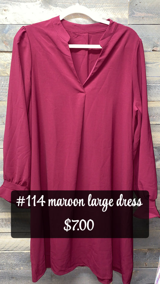 #114 LARGE MAROON DRESS