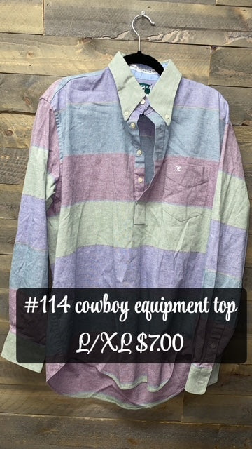 #114 L/XL COWBOY EQUIP TOP