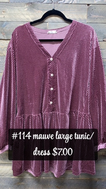 #114 LARGE MAUVE TUNIC/DRESS
