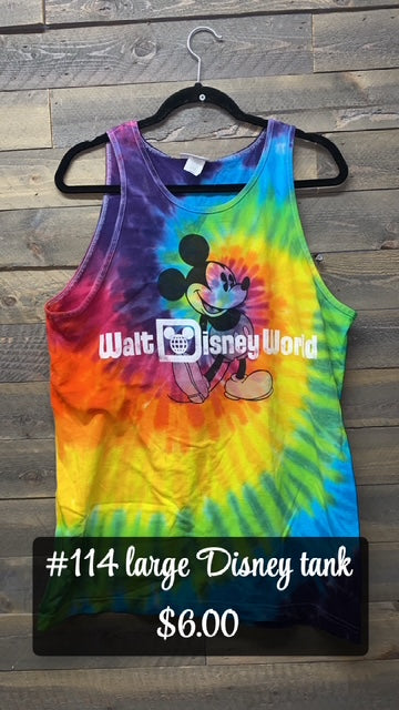 #114 LARGE DISNEY TYE DYE TANK