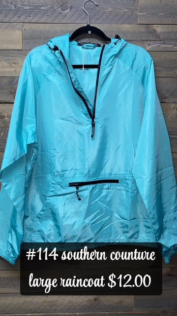 #114 LARGE RAINCOAT BLUE