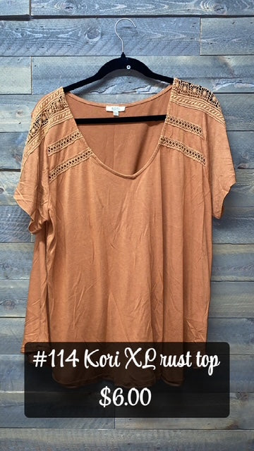 #114 XL KORI RUST TOP