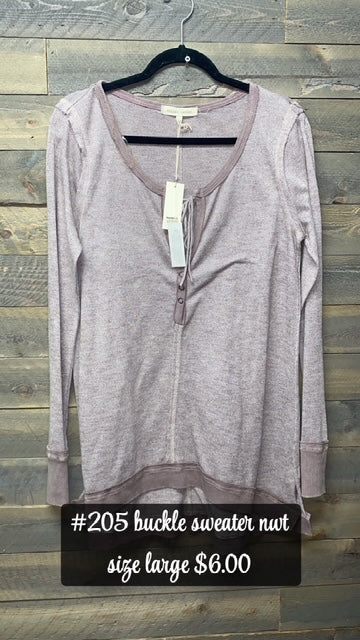 #205 Large Buckle Sweater NWT