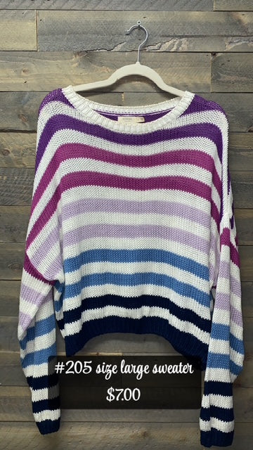 #205 Large Stripped Sweater