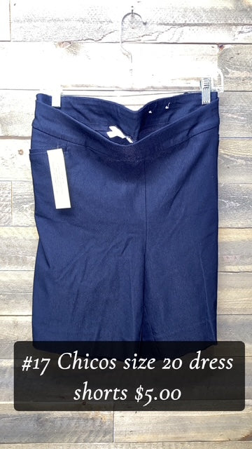 #17 CHICOS SIZE 20 DRESS SHORTS