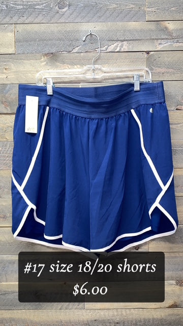 #17 SIZE 18/20 NAVY SHORTS