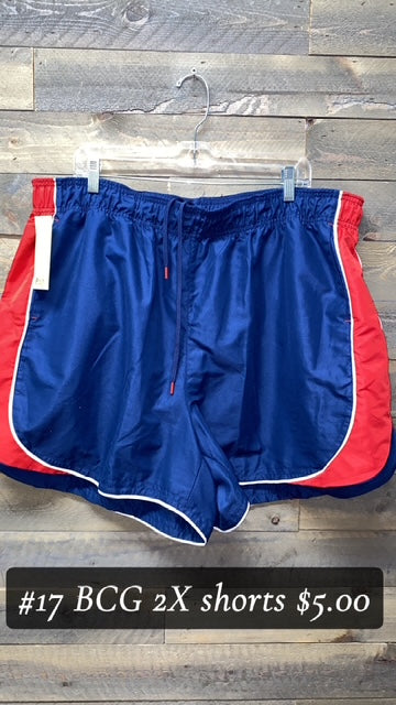#17 BCG 2X BLUE/RED SHORTS