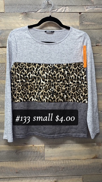 #133 SMALL GREY & LEO LS